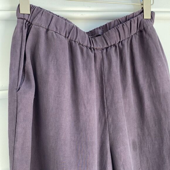 Vetta Capsule Tencel Tapered Pants Pull-On Purple Medium Pockets Comfortable - Picture 2 of 14